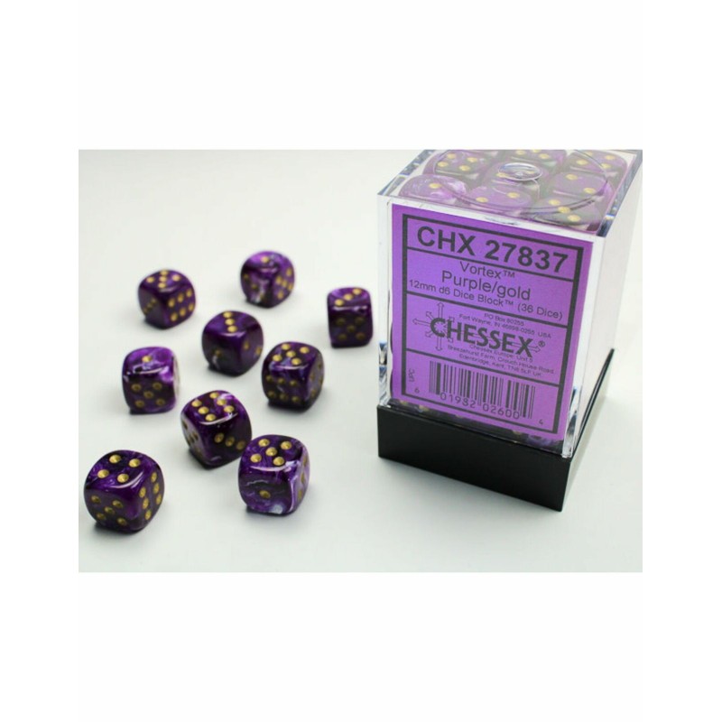 Pack 36 dés 6 violet chessex