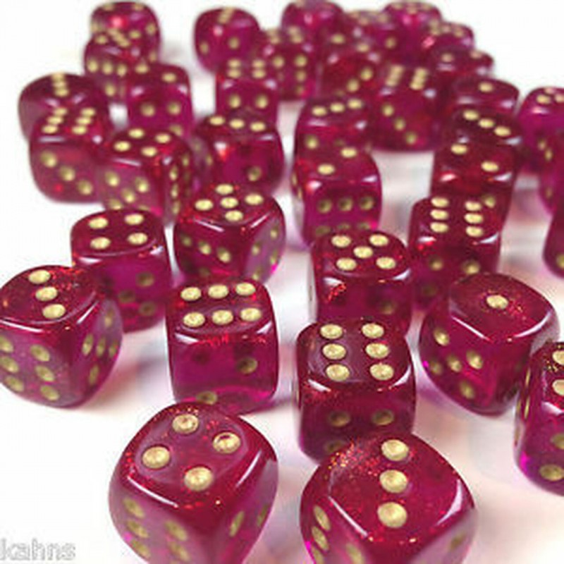 Pack 36 dés 6 magenta chessex