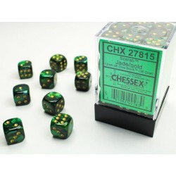 Pack 36 dés 6 Jade Chessex Jeu de Rôle