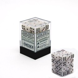 Pack de 36 dés 6 * nacre * BLANC un jeu Chessex