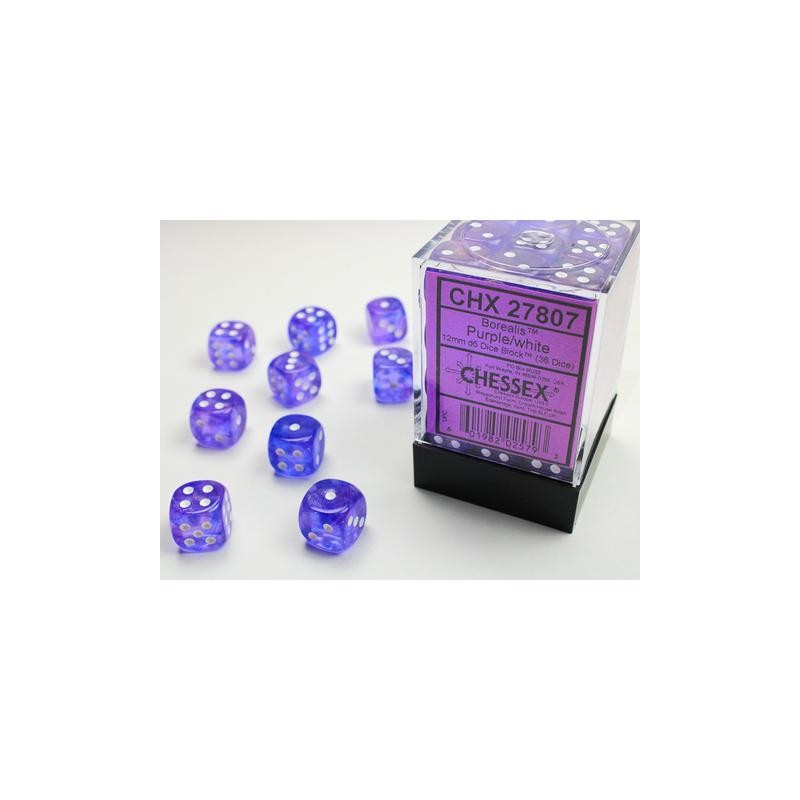 Pack 36 dés 6 Violet Chessex Jeu de rôle