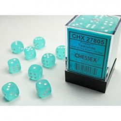 Pack 36 dés 6 Sarcelle Chessex Jeu de rôle