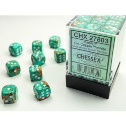 Boite de 36 dés D6 * Marble * Oxi Copper un jeu Chessex