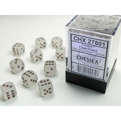 Pack 36 dés 6 clair chessex Jeu de rôle