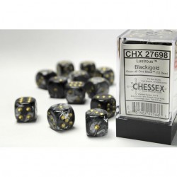 Pack 12 dés 6 Noir Chessex Jeu de Rôle Annecy