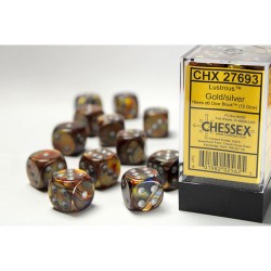 Pack 12 dés 6 Or Chessex Annecy