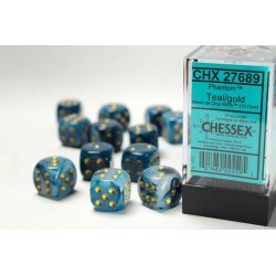 Pack 12 dés 6 Sarcelle Chessex Annecy