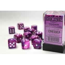 Pack de 12 dés 6 * festive * VIOLET un jeu Chessex