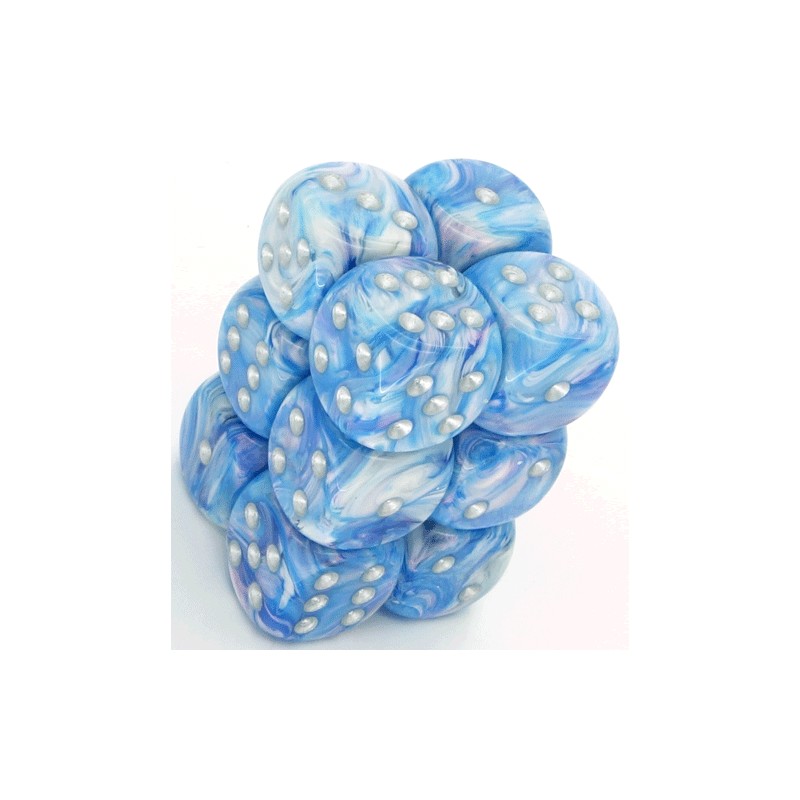 Pack 12 dés 6 Bleu Chessex Annecy