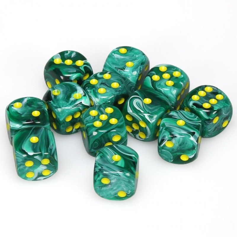 Boîte de 12 dés 6 * vortex * VERT MALACHITE un jeu Chessex