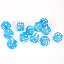 Boîte de 12 dés 6 * cirrus * BLEU CLAIR / LIGHT BLUE un jeu Chessex