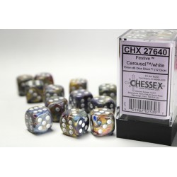 Pack de 12 dés 6 * festive * CARROUSEL un jeu Chessex