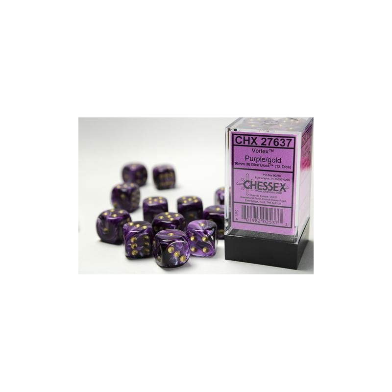 Pack 12 dés 6 Violet Chessex Annecy