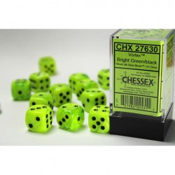 Boîte de 12 dés 6 * vortex * VERT CLAIR un jeu Chessex