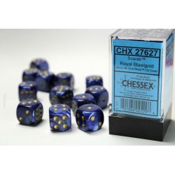 Pack 12 dés 6 Bleu Roi Chessex Annecy