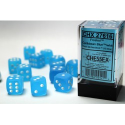 Pack 12 dés 6 Bleu Caraïbe Chessex Annecy