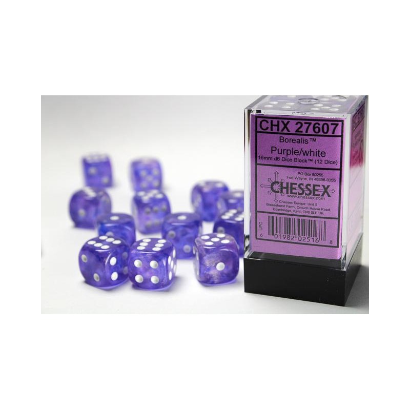 Pack 12 dés 6 Violet Chessex Annecy