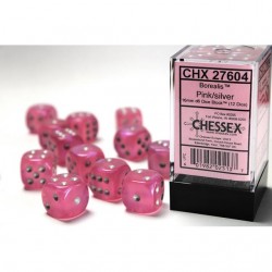 Pack 12 dés 6 Rose Chessex Annecy