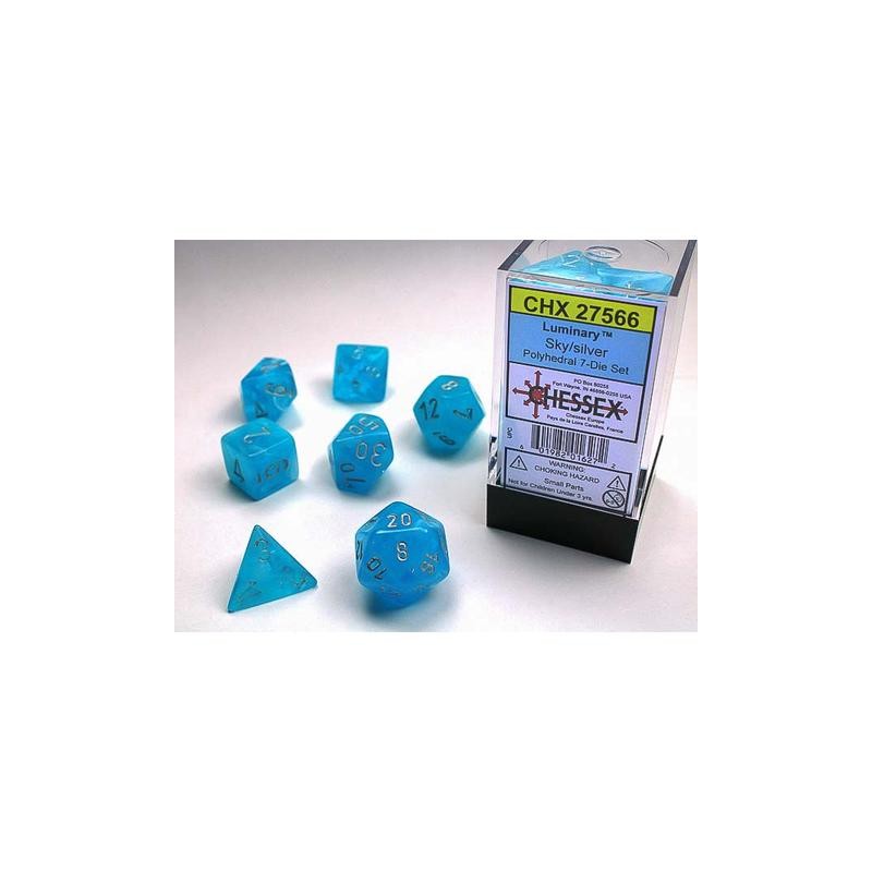 7 dés * Luminary * Sky un jeu Chessex