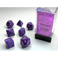 PAck 7 dés Violet Chessex Annecy Jeu de Rôle