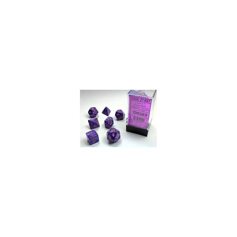 PAck 7 dés Violet Chessex Annecy Jeu de Rôle