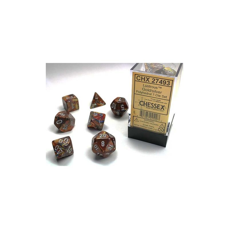 Pack 7 dés Or Chessex Annecy Jeu de Rôle