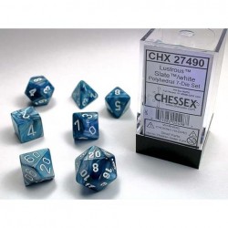 7 dés * lustrous * ARDOISE un jeu Chessex