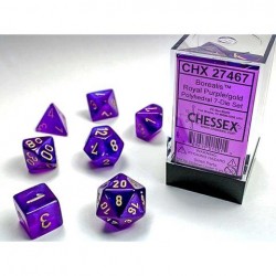 Pack 7 dés Violet Royal Chessex Annecy