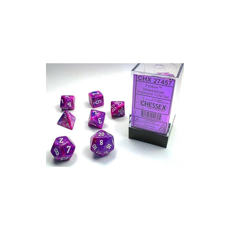 7 dés * festive * VIOLET un jeu Chessex