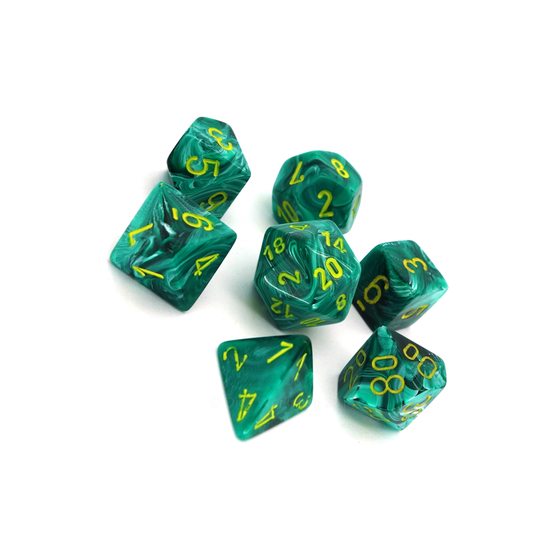 7 dés * vortex * Vert malachite un jeu Chessex