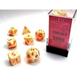 7 dés * Festive * Sunburst un jeu Chessex