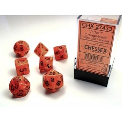 Pack 7 dés Orange Chessex Annecy Jeu de Rôle
