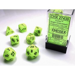 7 dés * vortex * Vert clair un jeu Chessex