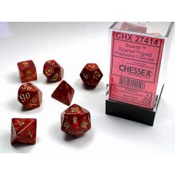 Pack 7 dés Scarlet Chessex Annecy Jeu de rôle