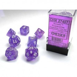 Pack 7 dés Violet Chessex Annecy Jeu de rôle