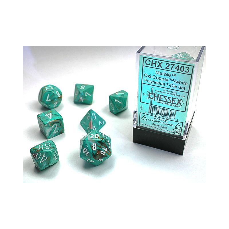 7 dés * Marble * Oxi Copper un jeu Chessex