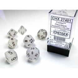 Pack 7 dés Clair Chessex Annecy Jeu de rôle