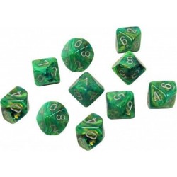 Pack 10 dés 10 Vert Chessex Annecy