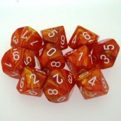 10 D10 * lustrous * BRONZE un jeu Chessex