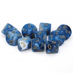 Pack 10 dés 10 bleu sarcelle Chessex Annecy