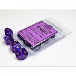 Pack 10 dés 10 Violet Royal Chessex Annecy