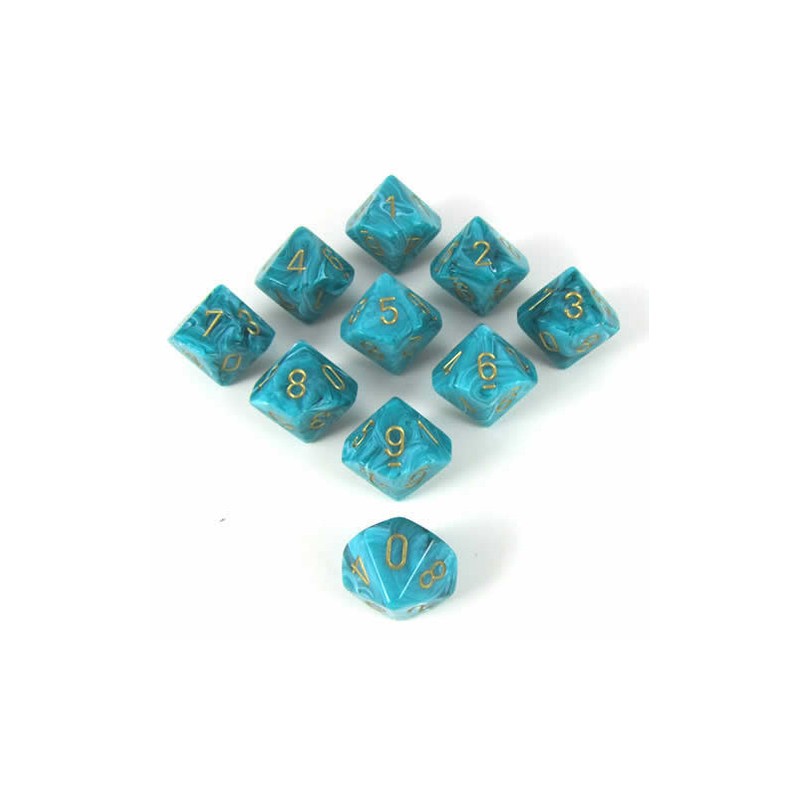 10 dés 10 * vortex * SARCELLE / TEAL un jeu Chessex