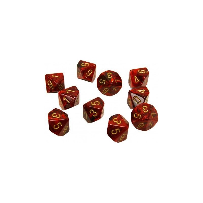 10 dés 10 * vortex * BORDEAU un jeu Chessex