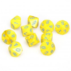 10 dés 10 * vortex * JAUNE un jeu Chessex