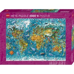 Puzzle 2000 pièces - Map Art - Miniature World