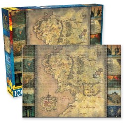 Puzzle 1000 pièces - Map Lord of the Rings