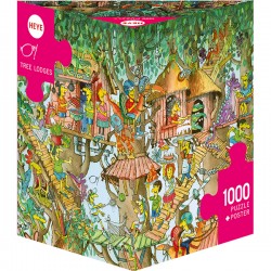 Puzzle 1000 pièces - Korky Paul tree lodges