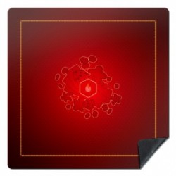 Tapis universel Rouge - Jeux de Plateaux - 92x92cm - 4/8 joueurs