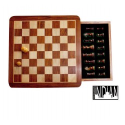 Echecs magnétiques Tiroirs 25x25 Buis/Palissandre