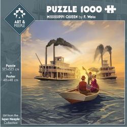 Art & Meeple - Puzzle 1000 pièces 57,5x57,5 - Mississippi Queen